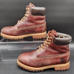 Timberland 9.5M Brown Leather 6 Inch Premium Boots 11065 Made in USA Workwear